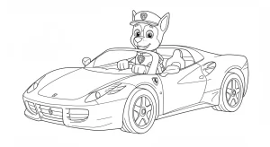 Kolorowanki Chase PAW Patrol