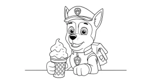 Kolorowanki Chase PAW Patrol 23