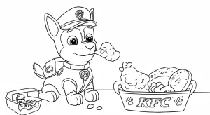 Kolorowanki Chase PAW Patrol 26