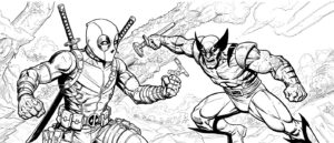 Kolorowanki Deadpool & Wolverine 10