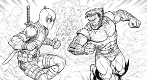 Kolorowanki Deadpool & Wolverine 15