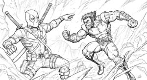 Kolorowanki Deadpool & Wolverine