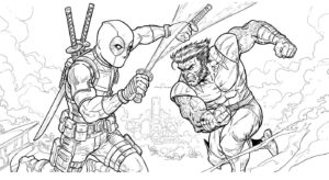 Kolorowanki Deadpool & Wolverine 18