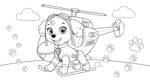 Kolorowanki Skye PAW Patrol 3